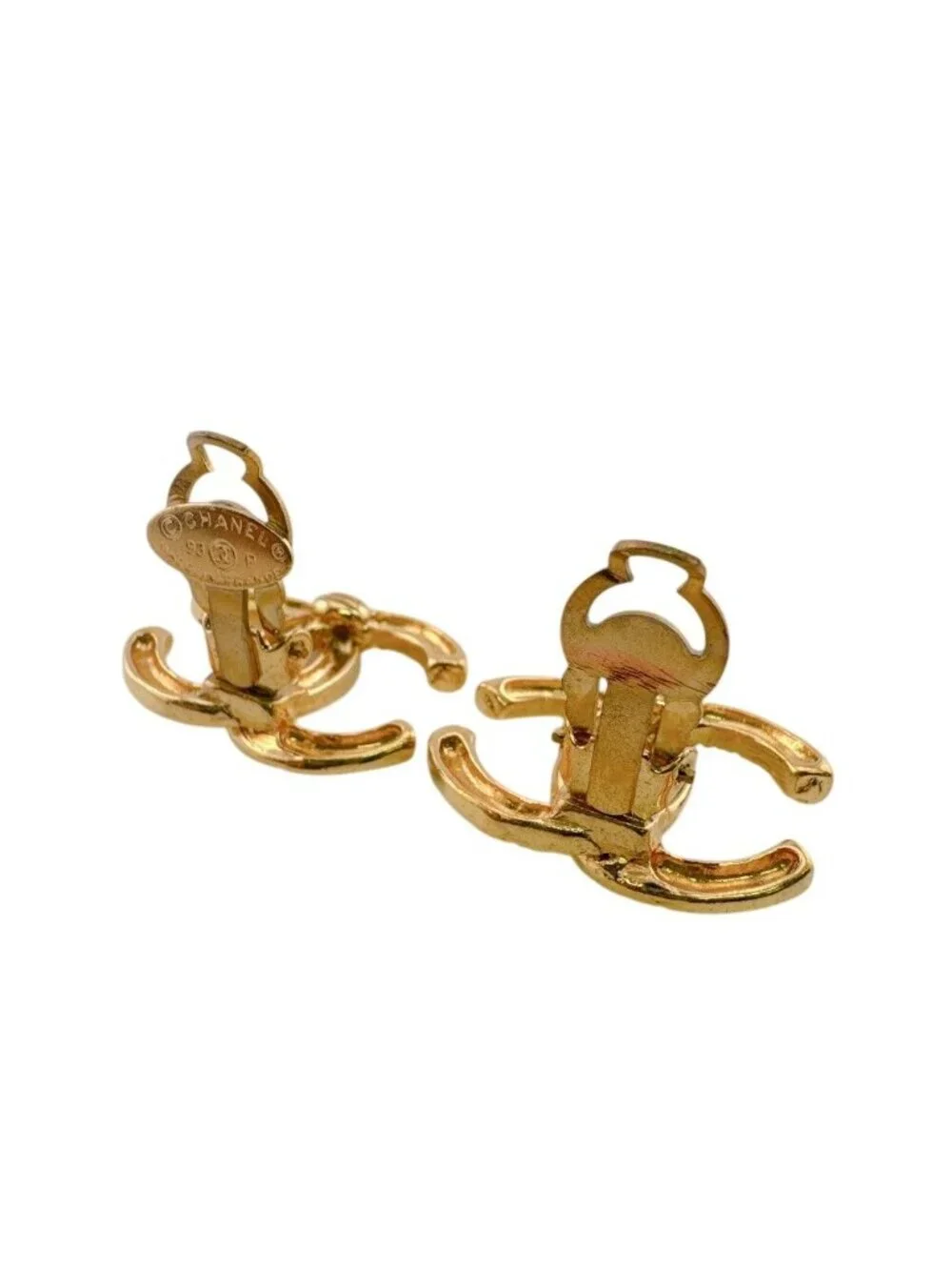 Chanel CC Logo Earrings